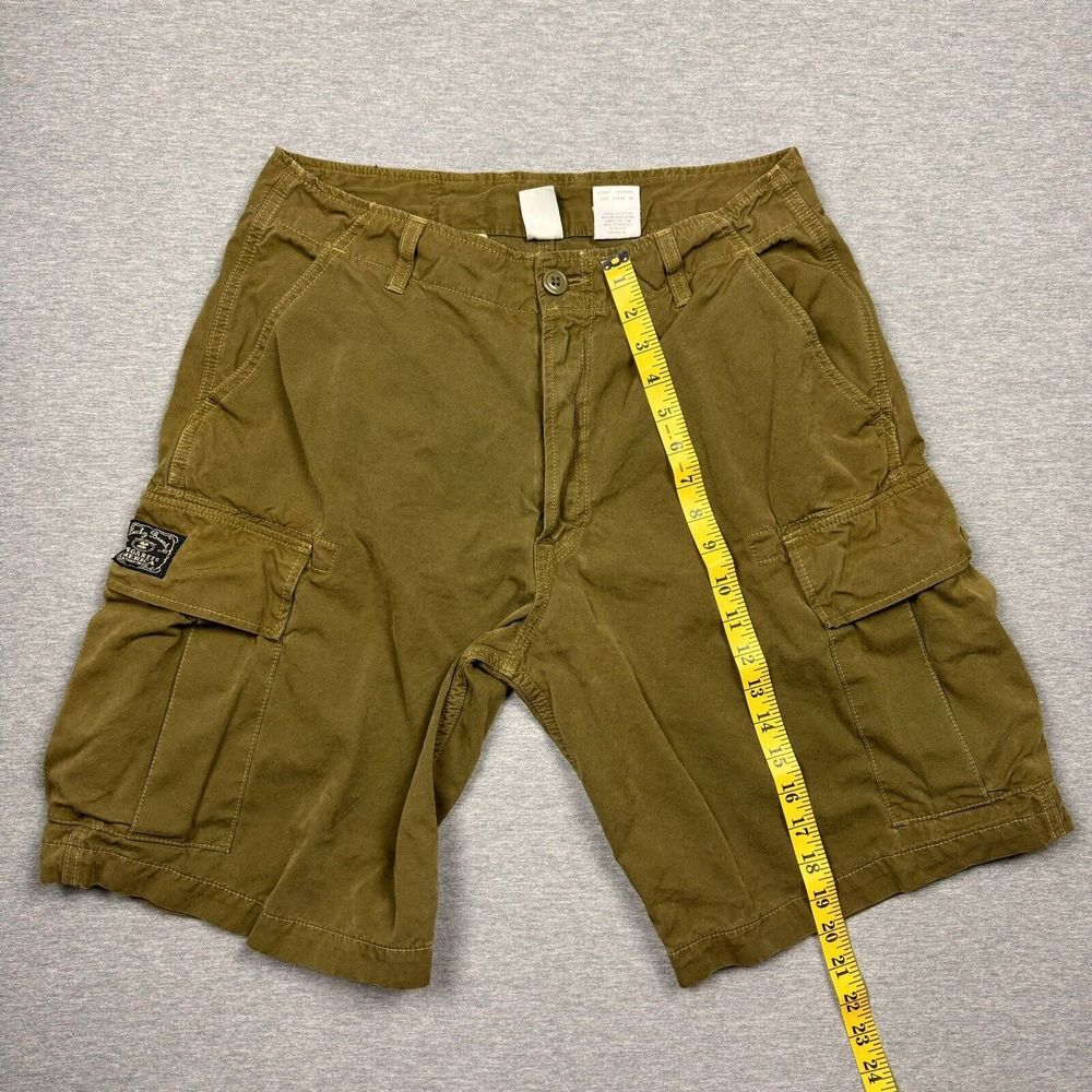 lucky brand mens army green cargo shorts size waist 31 inseam 10 American made - Picture 8 of 10